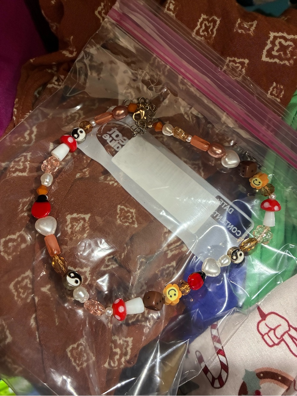 Multicolor Kids Beaded Charm Necklace with Fun Icons
